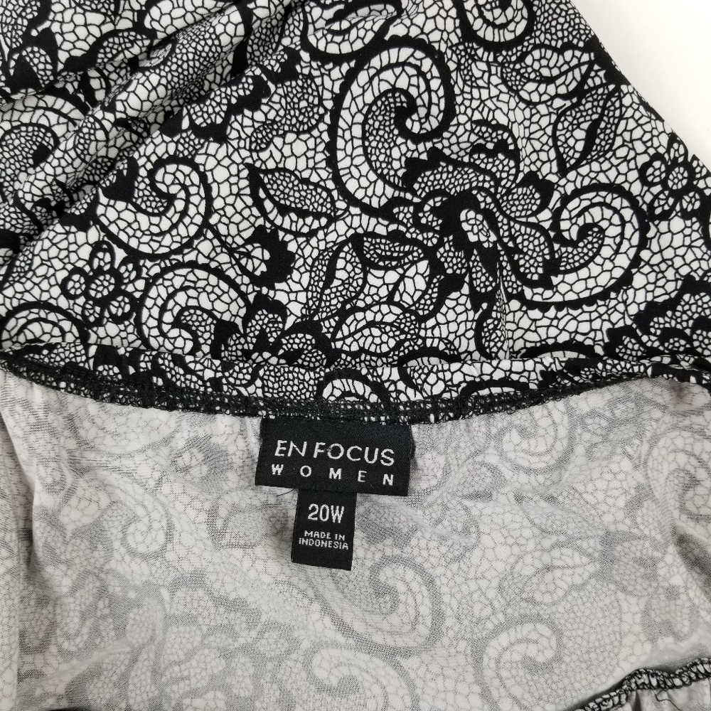 En Focus one shoulder paisley maxi dress size 20W - Picture 3 of 6